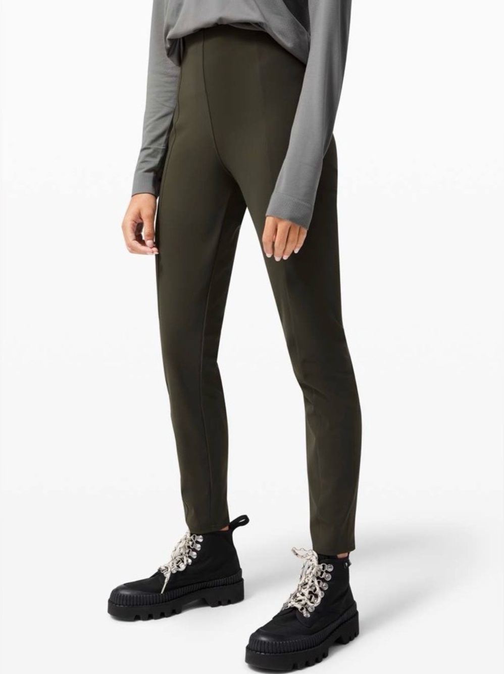 Lululemon Here to There High-Rise 7/8 Olive Green Pants